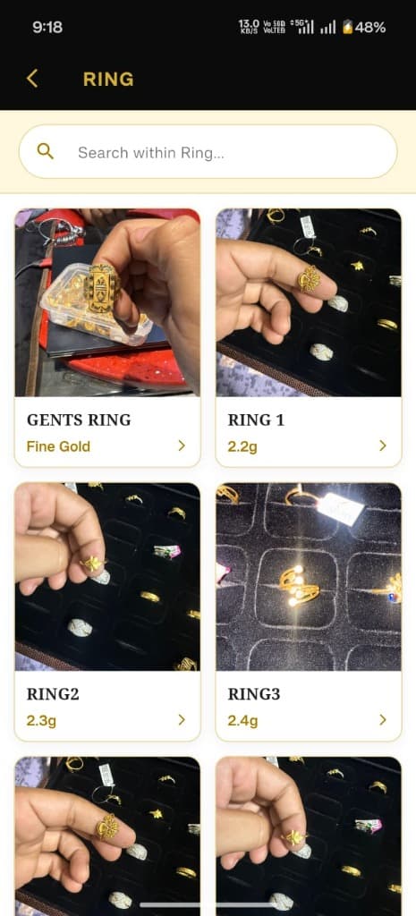 Category Catalog with Gram Weights